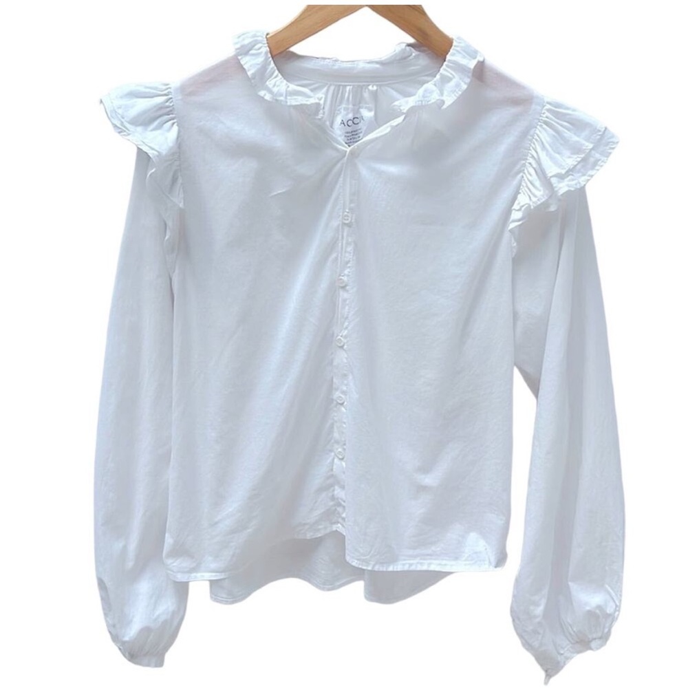 Acacia Cotton Long Sleeve Button Down Top